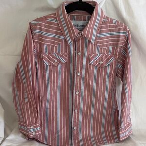 Cowkid Clothing Co - Striped Button Down Boys Shirt - 4T